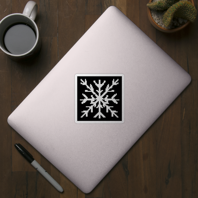 White snowflake pixel art by Xatutik-Art